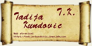 Tadija Kundović vizit kartica